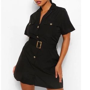 Boohoo Plus Utility Romper Black Size 20